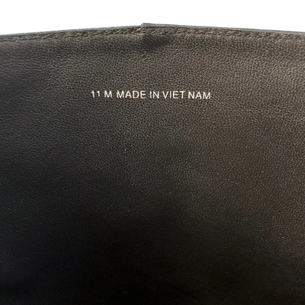 NEW EVERLANE The City Boot Leather Side Zip Block Square Toe Ankle Size 11 Black - Picture 15 of 16